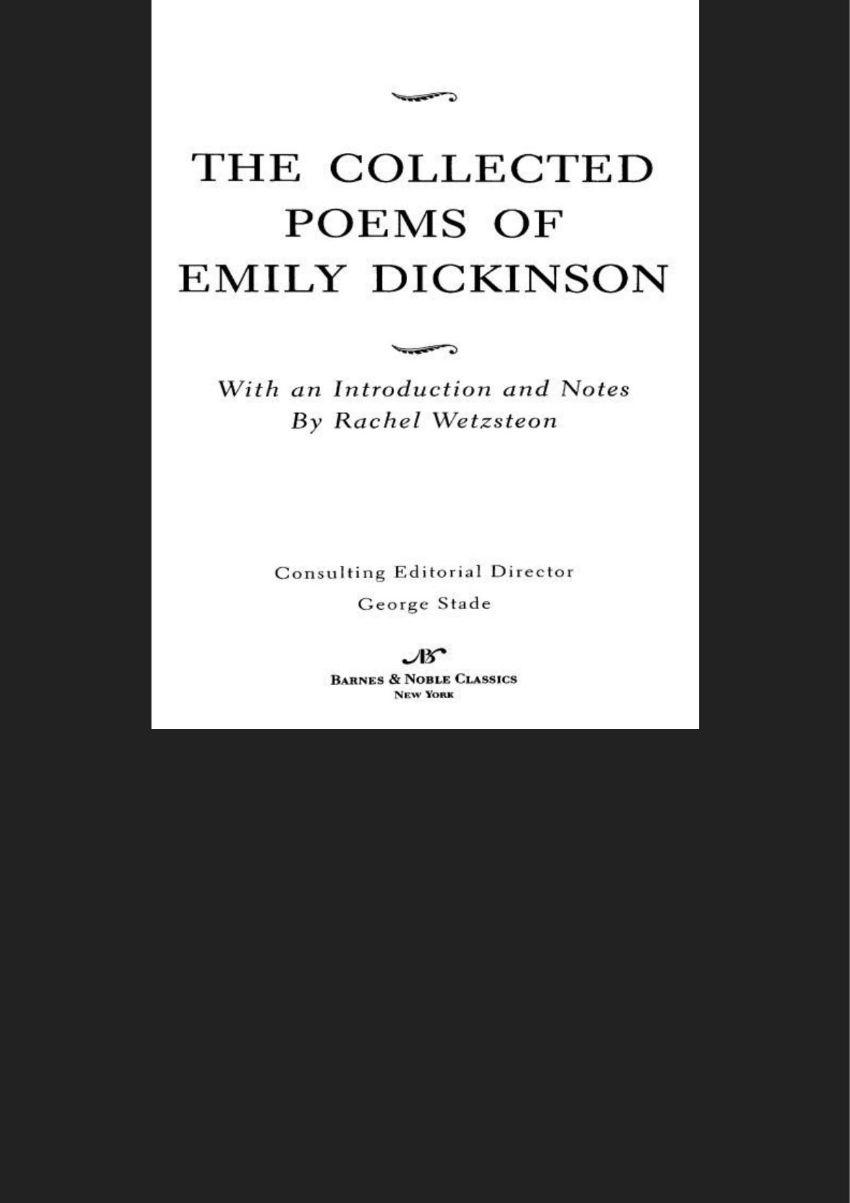 Collected Poems of Emily Dickinson (Barnes & Noble Classics Series)