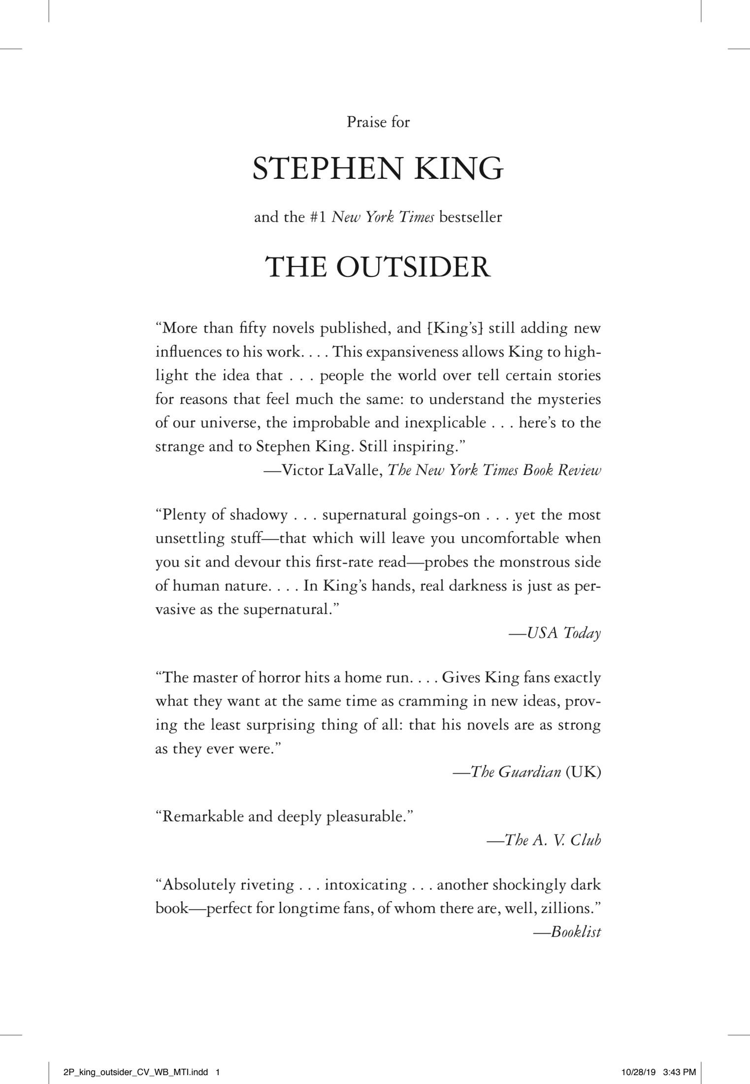 The Outsider: A Novel